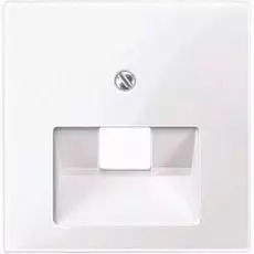Накладка Schneider Electric MTN296219 Merten SM розетки ТЛФ/компьютерной 1-ой наклонной, термопласт, IP20 (белый глянцевый)
