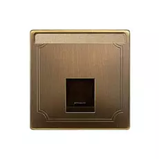 Накладка Schneider Electric MTN466443 Merten розетки RJ45 1-я, металл, IP20 (античная латунь)