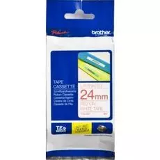 Наклейка Brother TZE252 Наклейка ламинированная TZ-E252 (24 мм бел/красн, TZ-252)