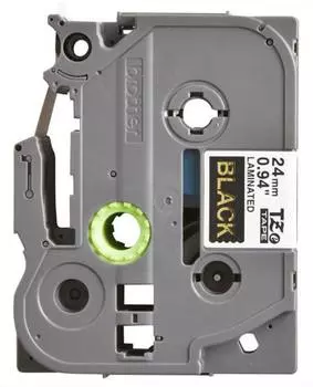 Наклейка Brother TZE354 Наклейка ламинированная TZ-E354 (24 мм золот/черн, TZ-354)