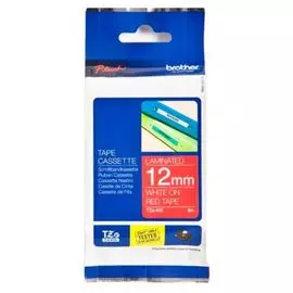 Наклейка Brother TZE435 Наклейка ламинированная TZ-E435 (12 мм бел/красн)