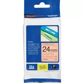 Наклейка Brother TZEB51 Наклейка ламинированная TZ-EB51 (24 мм черн/оранжевая флюоресцентная лента)