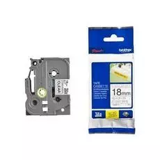 Наклейка Brother TZES241 Наклейка ламинированная повышенной адгезии TZ-ES241 (18 мм черн/бел)