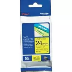 Наклейка ламинированная Brother TZE651 TZ-E651 (24 мм черн/желт)