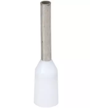 Наконечник-гильза с изолир.фланцем DKC IF0.5-08WT для жилы сечением 0,5кв.мм, длина контактной части 8мм, белый (НШВИ 0.5-08), (уп/100 шт) "Quadro"