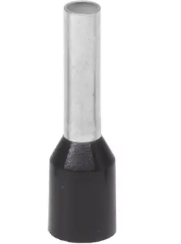 Наконечник-гильза с изолир.фланцем DKC IF1.5-08BK для жилы сечением 1,5кв.мм, длина контактной части 8мм, черный (НШВИ 1.5-08), (уп/100 шт) "Quadro"