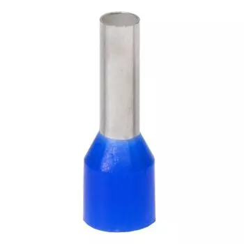 Наконечник-гильза с изолир.фланцем DKC IF2.5-12BL для жилы сечением 2,5кв.мм, длина контактной части 12мм, синий (НШВИ 2.5-12), (уп/100 шт) "Quadro"