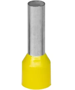 Наконечник-гильза с изолир.фланцем DKC IF6-18YW для жилы сечением 6кв.мм, длина контактной части 18мм, желтый (НШВИ 6-18), (уп/100 шт) "Quadro"
