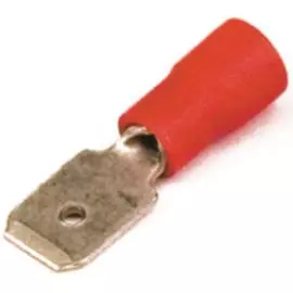 Наконечник плоский с изолир.фланцем (вилка) DKC 2A22P 0,25-1,5 кв.мм 6,3х0,8 мм (РПИ-П), "Quadro" (уп/100 шт)
