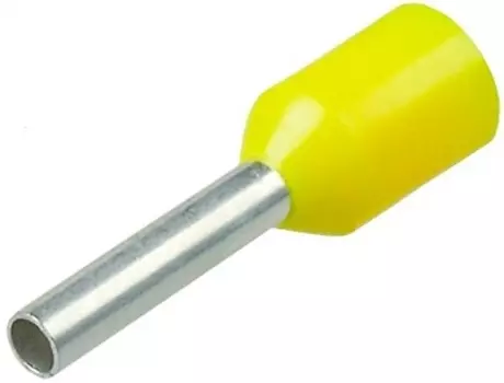 Наконечник Rexant 06-0405-A штыревой втулочный изолированный F-8 мм 1 мм2 (НШВи 1.0-8/Е 1,0-8/E1008) желтый, в упак. 10 шт.