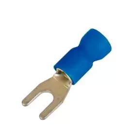 Наконечник с отверстием под винт DKC 2B5P-EE-PVC ПВХ, легкий ввод жилы, 1,5-2,5 кв.мм М5 (д.5,3 мм) (НКИ), "Quadro" (уп/100 шт)