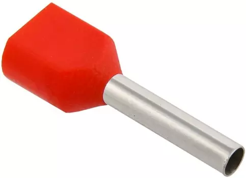 Наконечник штыревой IEK UTE10-4-D2-6-100 НШВИ(2) 1,5-12 красный (20шт/упак)