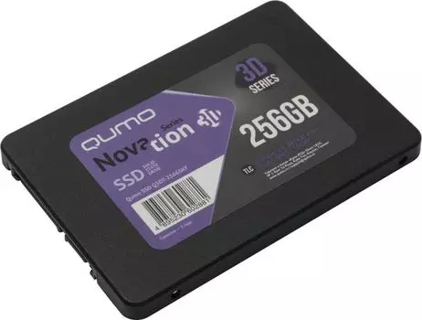 Накопитель SSD 2.5'' Qumo Q3DT-256GSCY Novation 256GB, 520/500MB/s, TBW 100, MTBF 1.5M