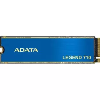 Накопитель SSD M.2 2280 ADATA Legend 710 ALEG-710-256GB 256GB, 2100/1000MB/s, PCIe Gen3 x4, NVME, 3D NAND, 90K/130K IOPS, 65 TBW, MTBF 1.5M, heatsink