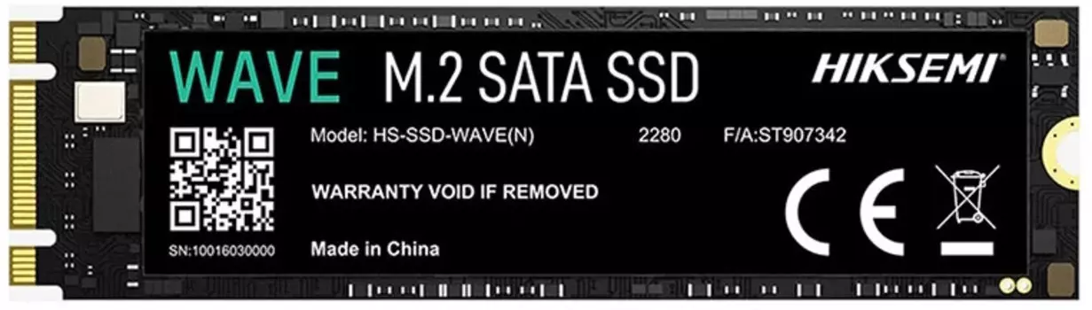 Накопитель SSD M.2 2280 HIKVISION HS-SSD-WAVE(N) 256G HIKSEMI 256GB SATA 6G 3D NAND 560/480MB/s IOPS 85K/70K TBW 70 MTBF 1.5M