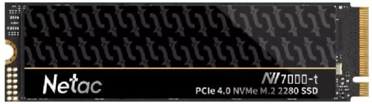 Накопитель SSD M.2 2280 Netac NT01NV7000T-512-E4X NV7000-t 512GB PCIe Gen4x4 7200/4400MB/s IOPS 850K/600K MTBF 2M 320 TBW with heat sink