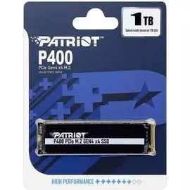 Накопитель SSD M.2 2280 Patriot Memory P400P1TBM28H P400 1TB PCIe Gen4 x 4 NVMe 1.3 5000/4800MB/s IOPS 620K/550K heatshield