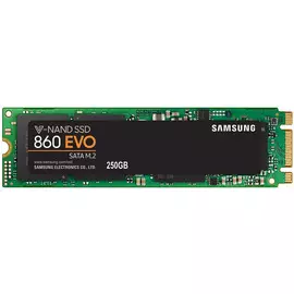 Накопитель SSD M.2 2280 Samsung MZ-N6E250BW (УЦЕНЕННЫЙ) 860 EVO 250GB V-NAND 3bit MLC SATA 6Gb/s 550/520MB/s 97K/88K IOPS MTBF 1.5M RTL, НОВЫЙ, НЕКОНД