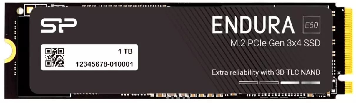 Накопитель SSD M.2 2280 Silicon Power E60 1TB, 2200/1600 MB/s, TBW 600
