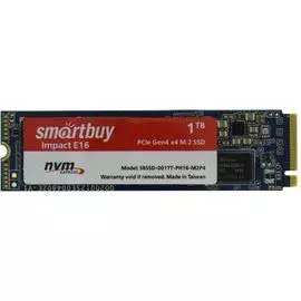Накопитель SSD M.2 2280 SmartBuy SBSSD-001TT-PH16-M2P4 Impact E16 1TB PCIe4 x4 NVMe TLC 5000/4400MB/s MTBF 1.7M