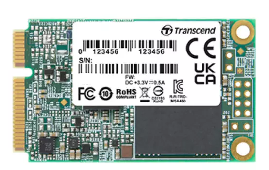 Промышленный накопитель SSD mSATA Transcend TS64GMSA460T-I MSA460T-I 64GB SATA 6Gb/s 560/490MB/s IOP