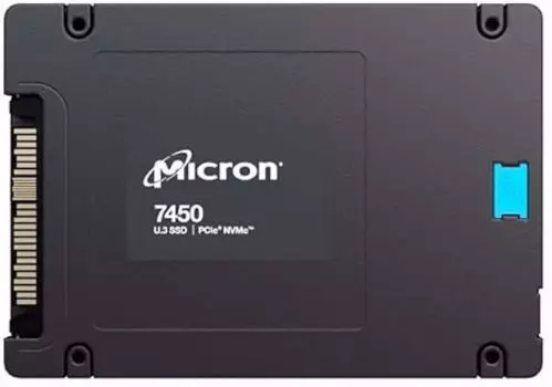 Накопитель SSD U.3 Micron MTFDKCC3T8TFR-1BC1ZABYYR 7450 PRO 3.84TB NVMe PCIe 4.0 x4 3D TLC 6800/5300