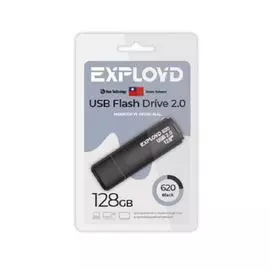 Накопитель USB 2.0 128GB Exployd EX-128GB-620-Black 620, чёрный