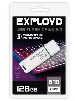 Накопитель USB 2.0 128GB Exployd EX-128GB-670-White 670 белый