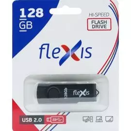 Накопитель USB 2.0 128GB Flexis RB-103 черный