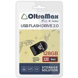 Накопитель USB 2.0 128GB OltraMax OM-128GB-330-Black 330, чёрный