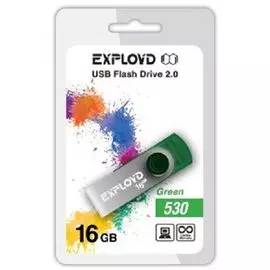 Накопитель USB 2.0 16GB Exployd 530 зелёный