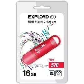 Накопитель USB 2.0 16GB Exployd 570 красный