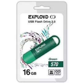 Накопитель USB 2.0 16GB Exployd 570 зелёный