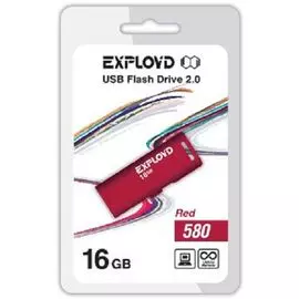 Накопитель USB 2.0 16GB Exployd 580 красный
