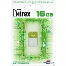 Накопитель USB 2.0 16GB Mirex ARTON 13600-FMUAGR16 USB 16GB Mirex ARTON зелёный (ecopack)