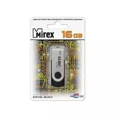 Накопитель USB 2.0 16GB Mirex SWIVEL 13600-FMURUS16 USB 16GB Mirex SWIVEL чёрный (ecopack)
