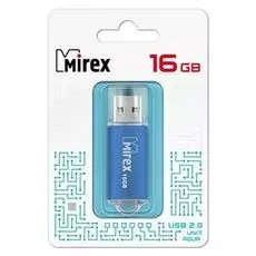 Накопитель USB 2.0 16GB Mirex UNIT 13600-FMUAQU16 USB 16GB Mirex UNIT голубой (ecopack)