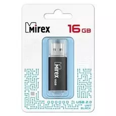 Накопитель USB 2.0 16GB Mirex UNIT 13600-FMUUND16 USB 16GB Mirex UNIT чёрный (ecopack)