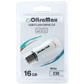 Накопитель USB 2.0 16GB OltraMax OM-16GB-230-White
