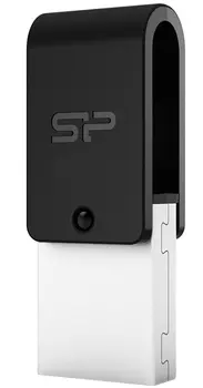 Накопитель USB 2.0 16GB Silicon Power Mobile X21 SP016GBUF2X21V1K серебристый/черный