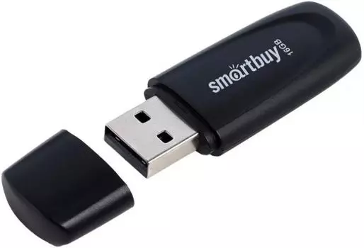 Накопитель USB 2.0 16GB SmartBuy SB016GB2SCK Scout чёрный