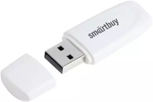 Накопитель USB 2.0 16GB SmartBuy SB016GB2SCW Scout белый