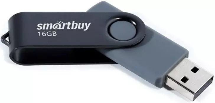 Накопитель USB 2.0 16GB SmartBuy SB016GB2TWK Twist чёрный