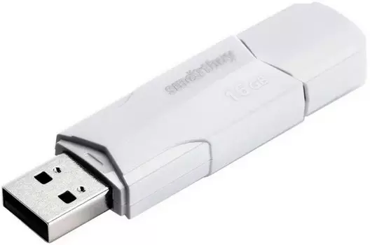 Накопитель USB 2.0 16GB SmartBuy SB16GBCLU-W Clue, белый