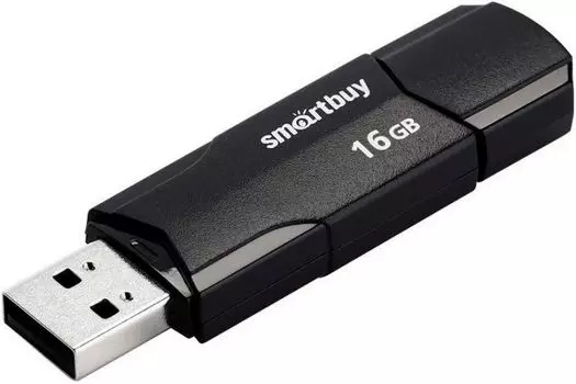 Накопитель USB 2.0 16GB SmartBuy SB16GBCLU-K Clue, чёрный