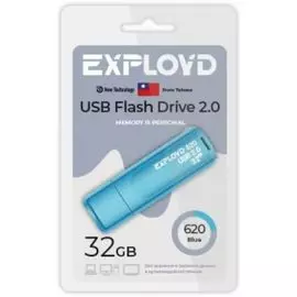 Накопитель USB 2.0 32GB Exployd EX-32GB-620-Blue 620, синий