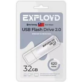 Накопитель USB 2.0 32GB Exployd EX-32GB-620-White 620, белый