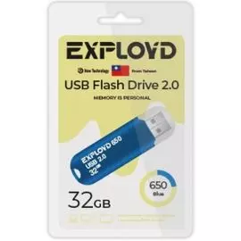Накопитель USB 2.0 32GB Exployd EX-32GB-650-Blue 650, синий