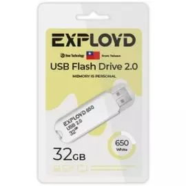 Накопитель USB 2.0 32GB Exployd EX-32GB-650-White 650, белый