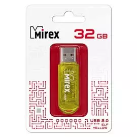 Накопитель USB 2.0 32GB Mirex ELF 13600-FMUYEL32 жёлтый (ecopack)